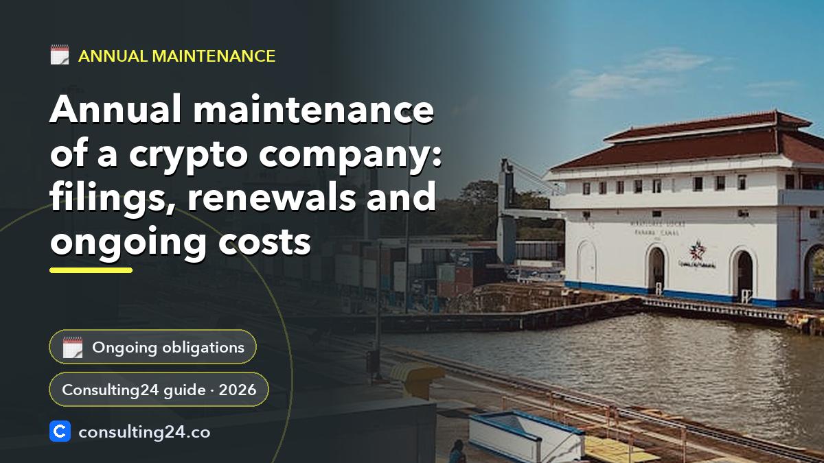 Annual maintenance of a: Consulting24 crypto licensing guide