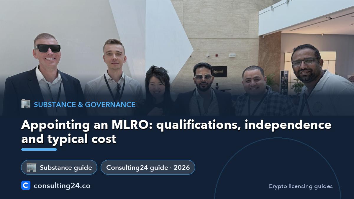Appointing an MLRO: qualifications,: Consulting24 crypto licensing guide