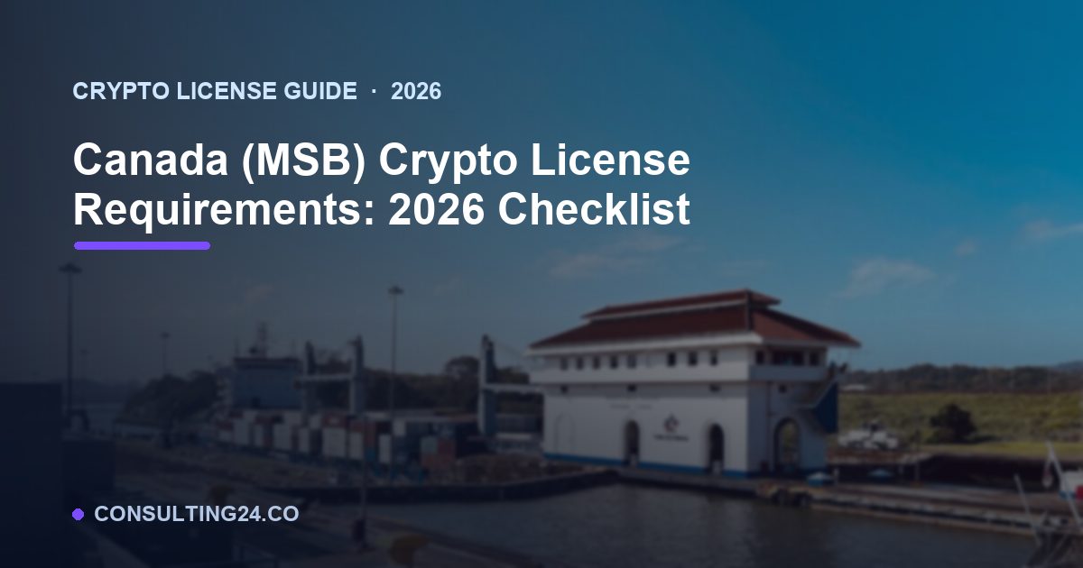 Canada (MSB) crypto license requirements — Consulting24