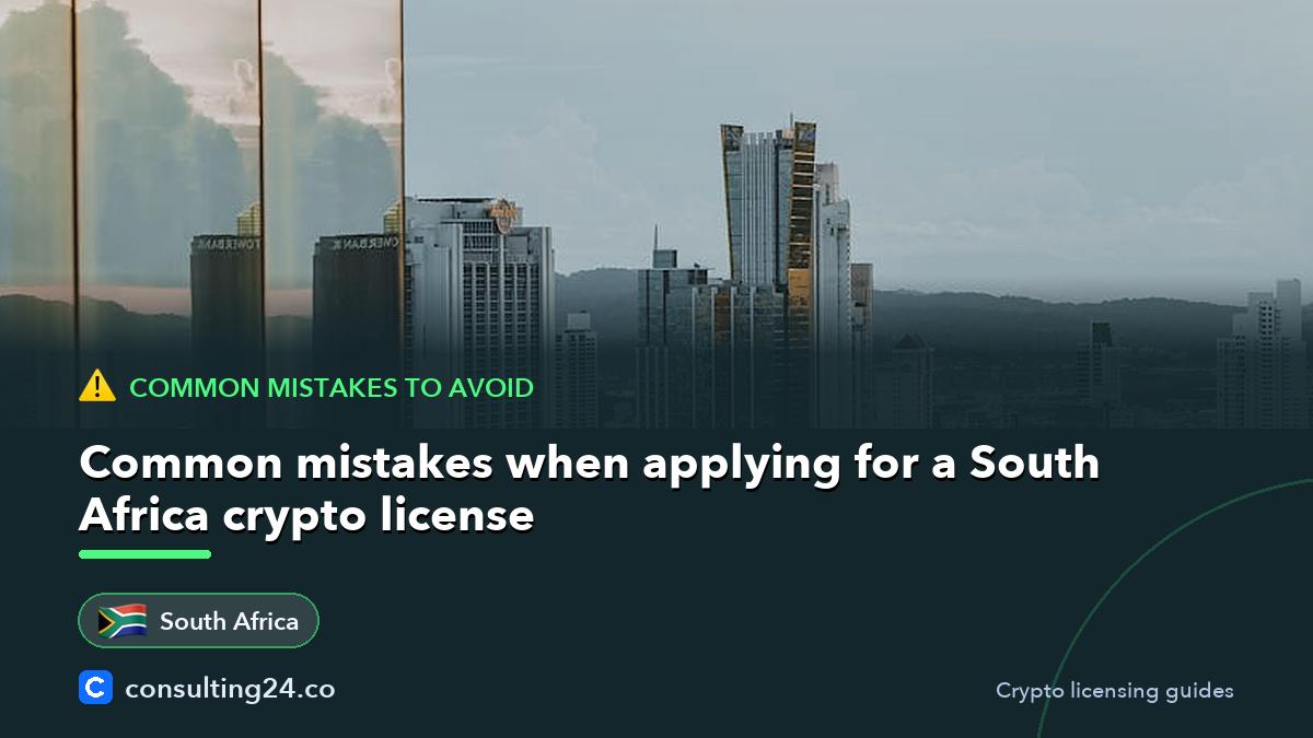 Common mistakes when applying: Consulting24 crypto licensing guide