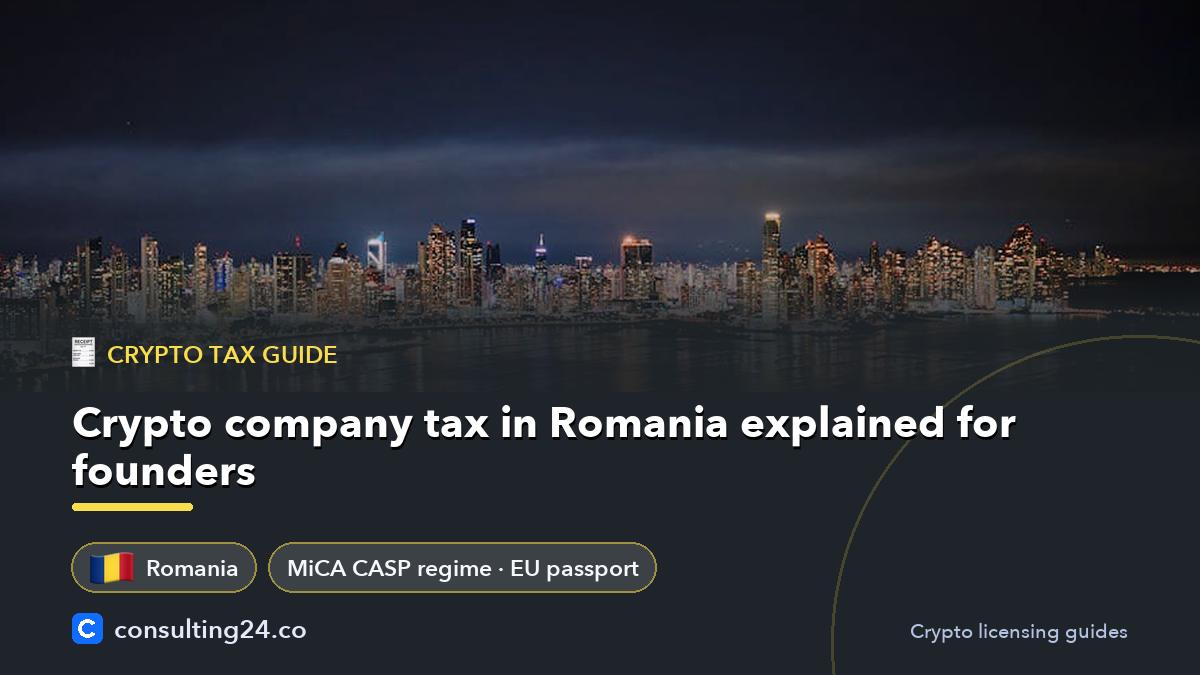Crypto company tax in: Consulting24 crypto licensing guide