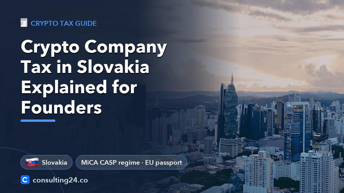 Crypto company tax in: Consulting24 crypto licensing guide