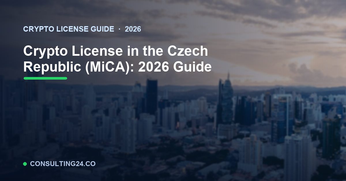 crypto license Czech Republic — Consulting24