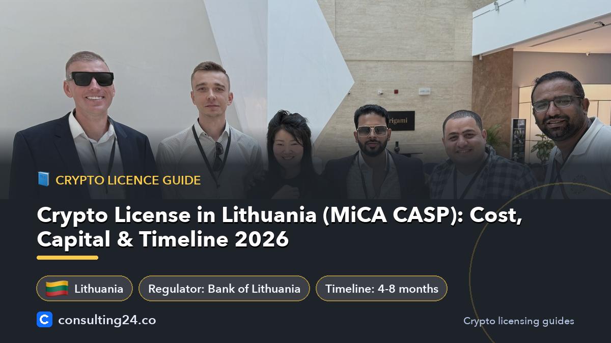 crypto license Lithuania: Consulting24 crypto licensing guide