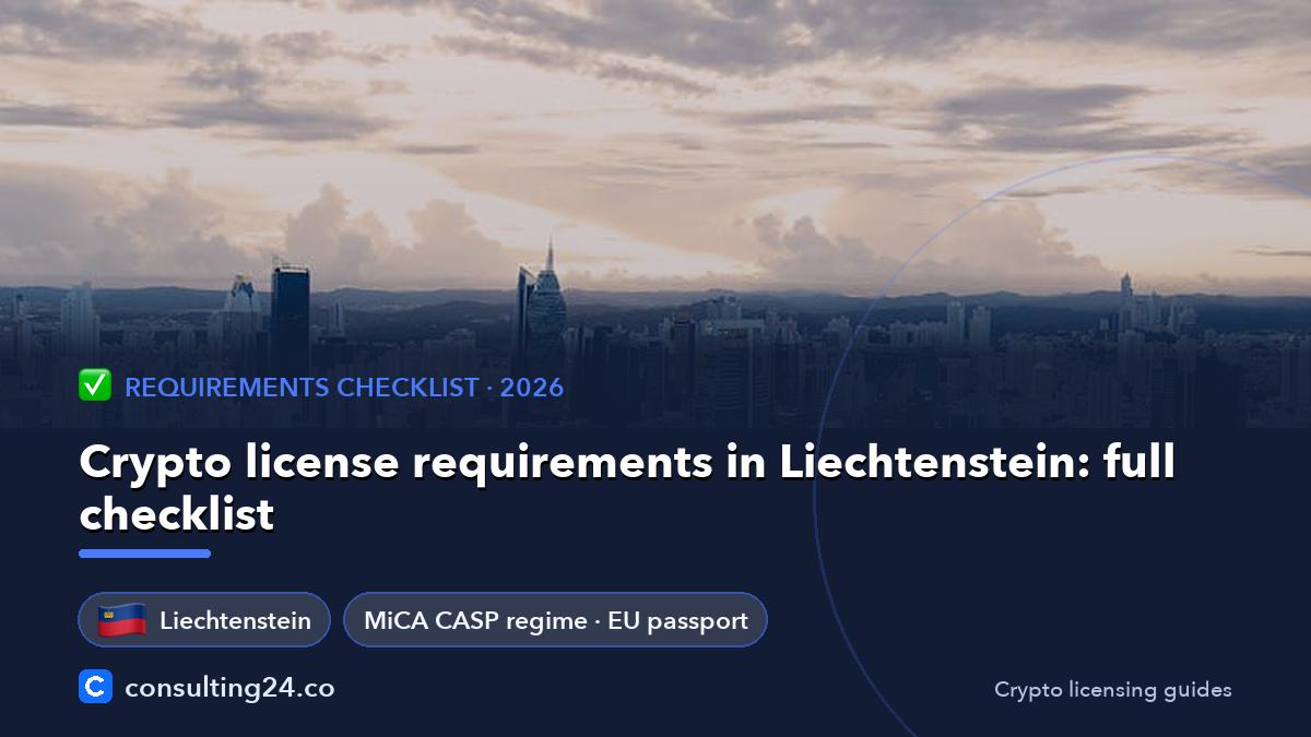 Crypto license requirements in: Consulting24 crypto licensing guide