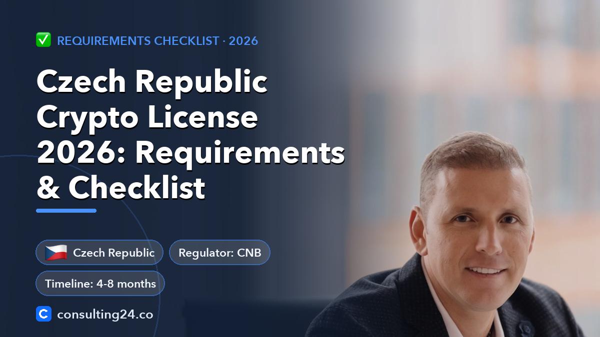Czech Republic crypto license: Consulting24 crypto licensing guide