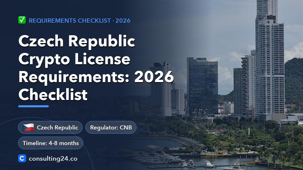 Czech Republic crypto license requirements: Consulting24 crypto licensing guide
