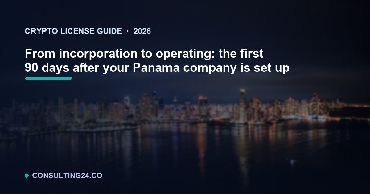 From incorporation to operating: — Consulting24