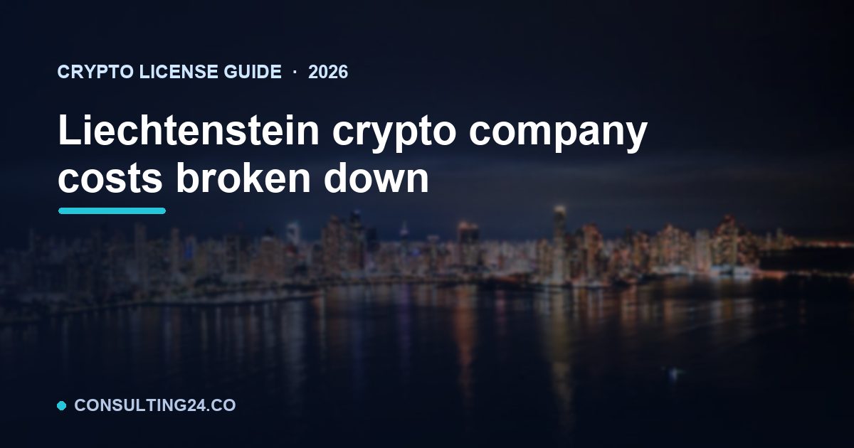 Liechtenstein crypto company costs — Consulting24