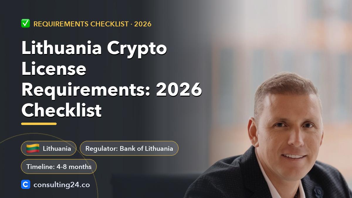 Lithuania crypto license requirements: Consulting24 crypto licensing guide