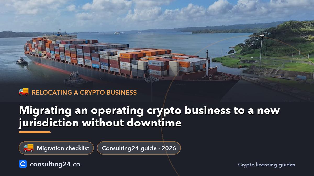 Migrating an operating crypto: Consulting24 crypto licensing guide