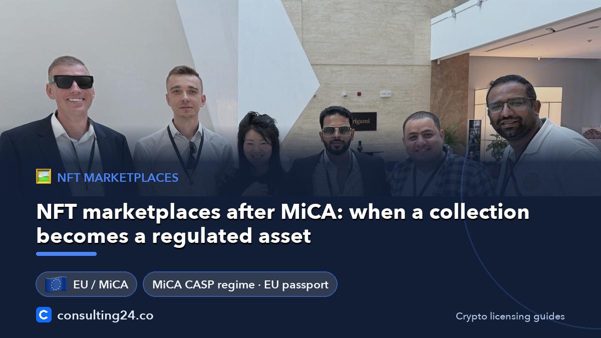 NFT marketplaces after MiCA:: Consulting24 crypto licensing guide