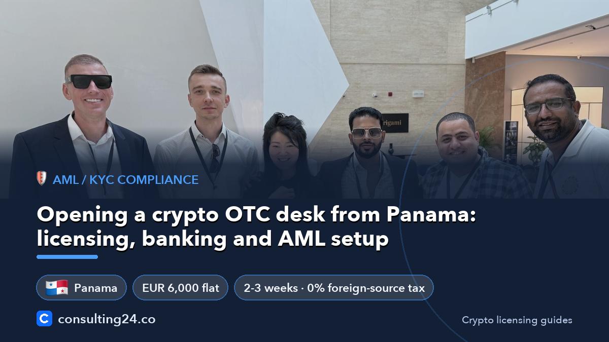 Opening a crypto OTC: Consulting24 crypto licensing guide