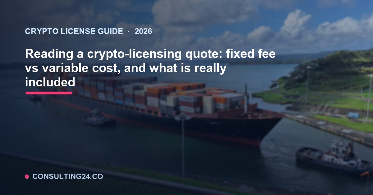 Reading a crypto-licensing quote: — Consulting24