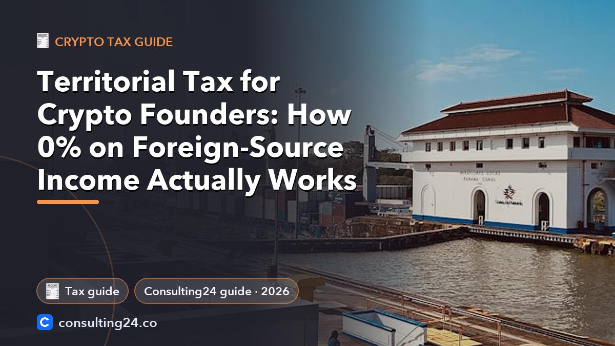 Territorial Tax for Crypto Founders: How 0% on Foreign-Source Income Actually Works: cover image (Crypto tax guide, Consulting24)