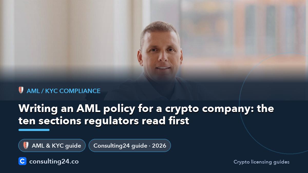 Writing an AML policy: Consulting24 crypto licensing guide