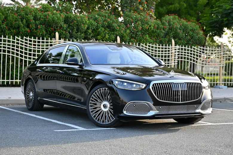 Black Mercedes-Maybach S-Class, front view